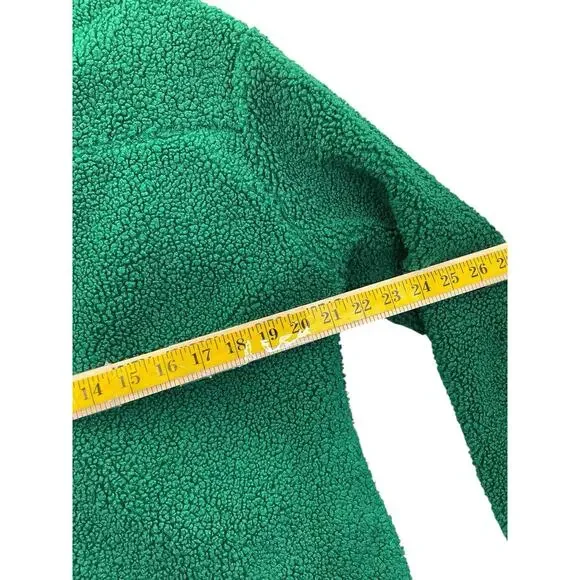 Lilly Pulitzer Sherpa Pullover Cozy Half Zip Pockets Green Size Small - Picture 12 of 14